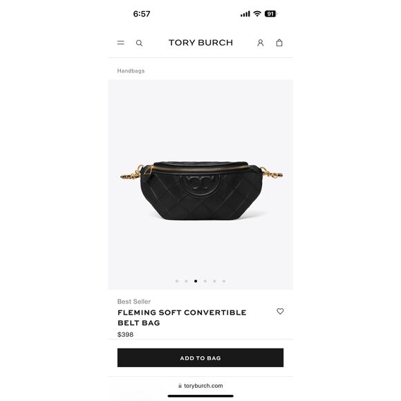 Tory Burch Soft Convertible Belt Bag, NWOT - Picture 5 of 15